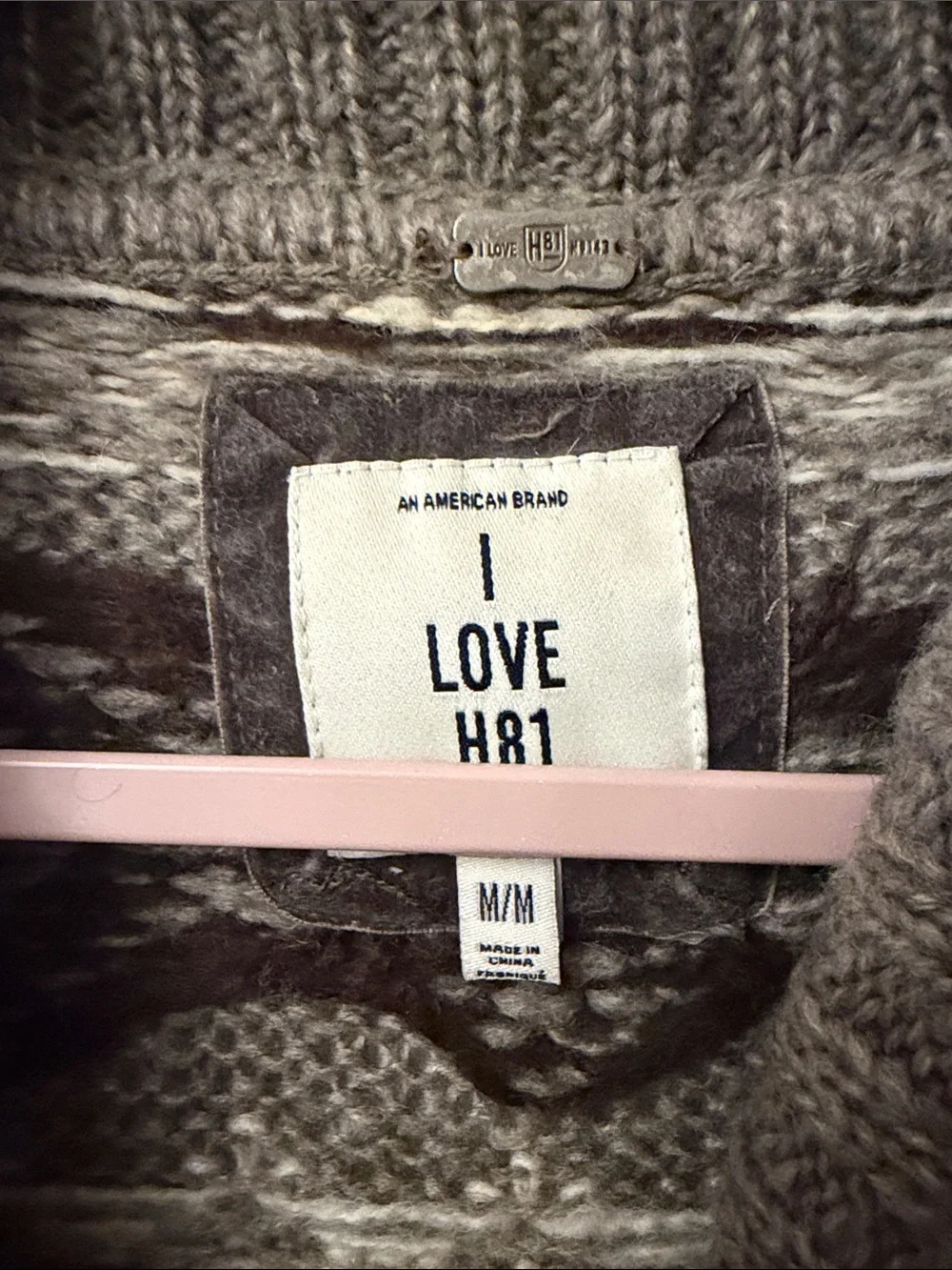 Forever 21 Gray and Brown Fair Isle Shawl-Collar Cardigan 99 - Picture 3 of 11